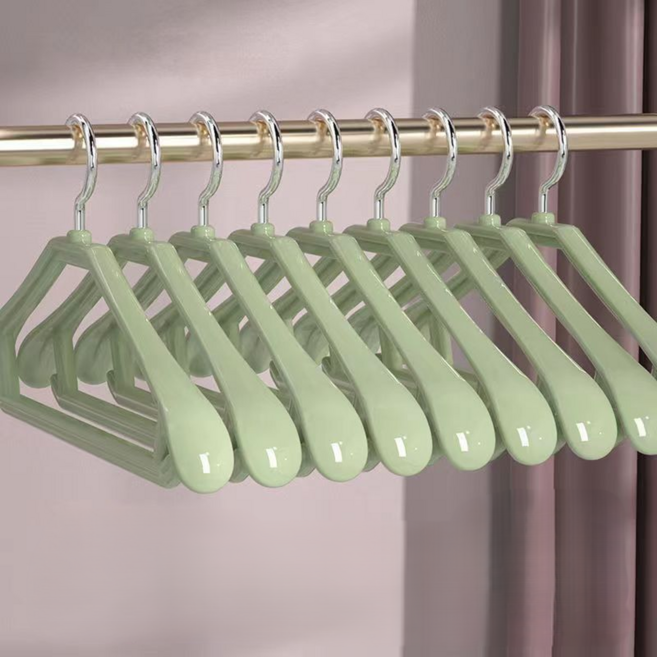 씨앤유 일반 코트 정장 호텔 와이드숄더 옷걸이, 말차 그린, 10개