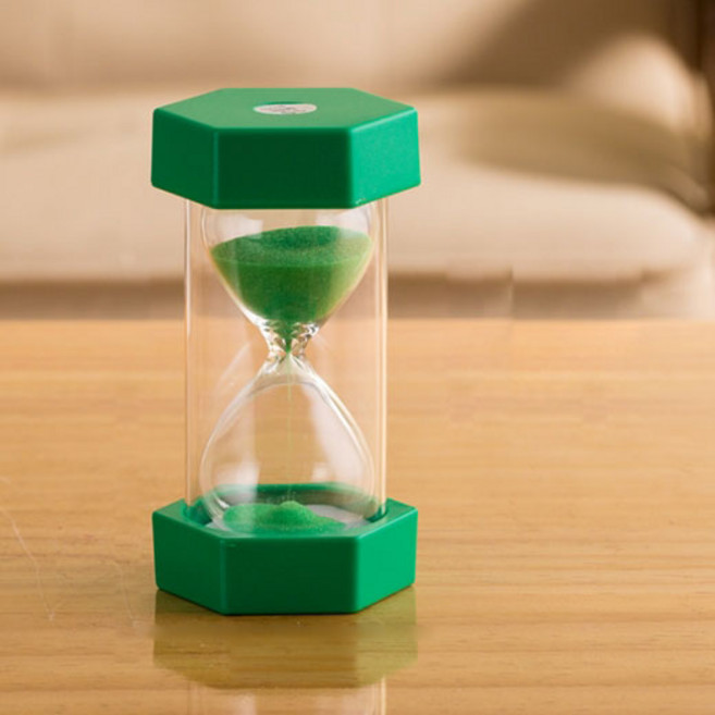 에어 미니 컬러 모래시계 타이머 그린 10분, 1개, 그린계열
