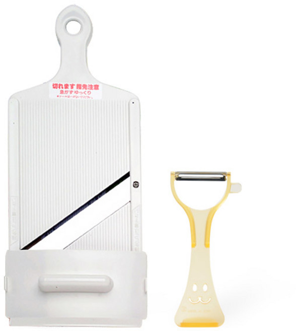 시모무라 양배추 채칼 + 스마일 투명 감자칼 세트, 랜덤발송(감자칼), 1세트