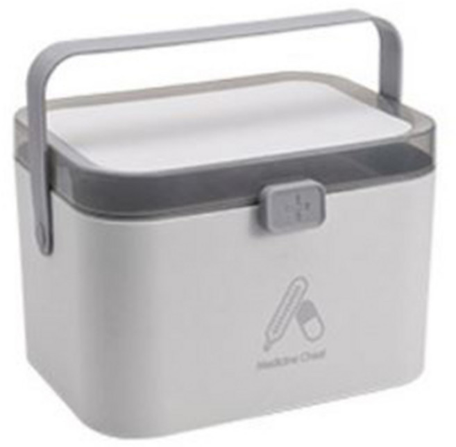 라이프랩 소형 약통 보관함 잠금형 화이트, 1개