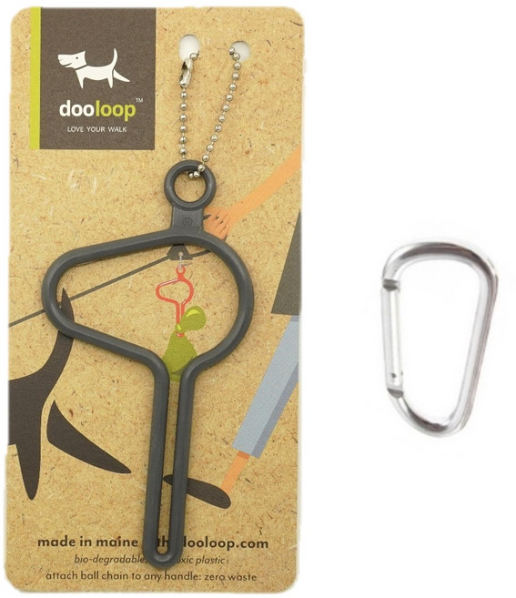 올네이쳐 반려동물 풉키링 + 카라비너 세트, 챠콜, 1세트