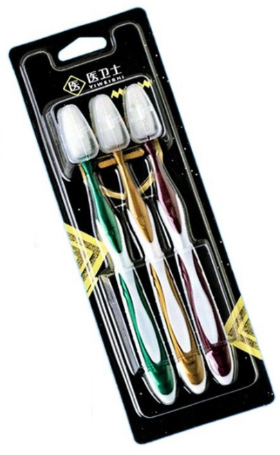 실리콘 나노 소프트 칫솔 모 3종 세트, 1세트