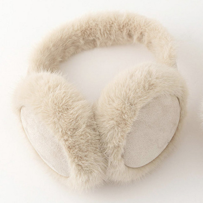 한스모자 접이식 겨울 인조스웨이드 털 귀마개 17 x 16 cm