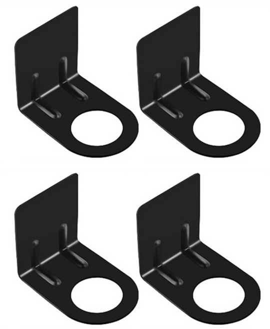 홈바내쓰 스텐304 욕실 샴푸통 홀더 디스펜서 거치대, 블랙, 4개