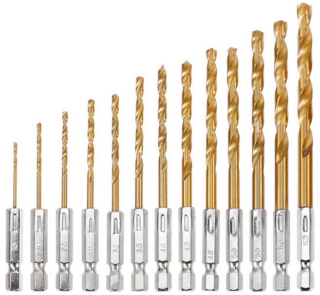 OON 티타늄 코팅 드릴비트 13종 세트, 1세트