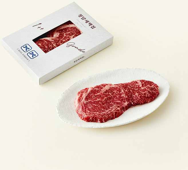 청담새벽집 한우 1++등급 (9) 등심 구이용 (냉장), 1개, 150g