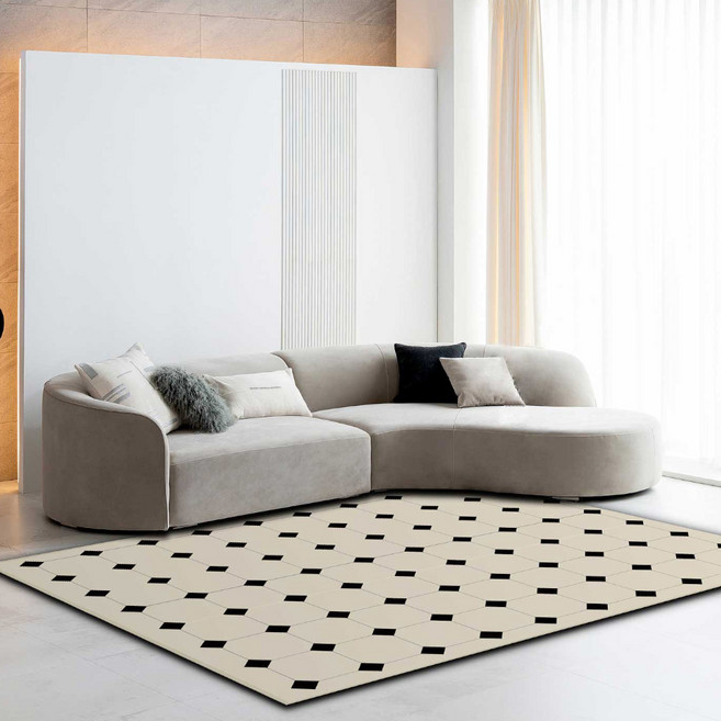 이정데코 프렌치 다이아 모던 체크 감성 사계절 러그