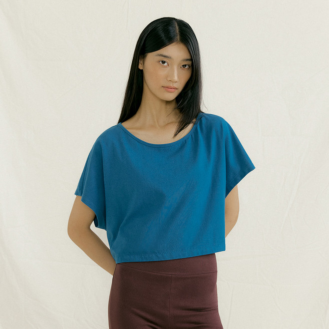 프론투라인 여성용 반다 매일 수련 크롭 커버업 티셔츠