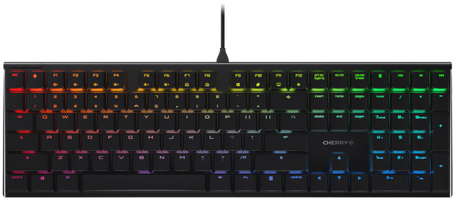 CHERRY 機械式有線一般型鍵盤, 黑色, MX BOARD 10.0 LowProfile RGB (紅軸), 紅軸
