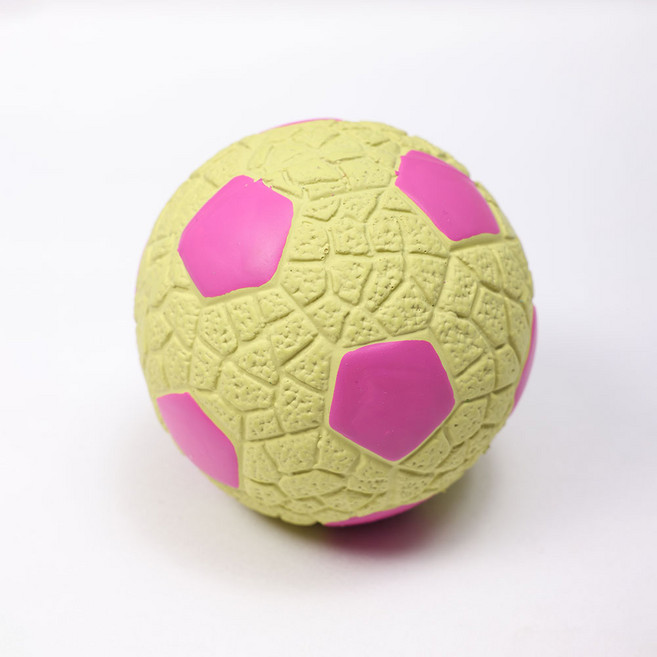 딩동펫 플레이 스포츠 볼 삑삑이 라텍스 장난감, 축구공, 1개