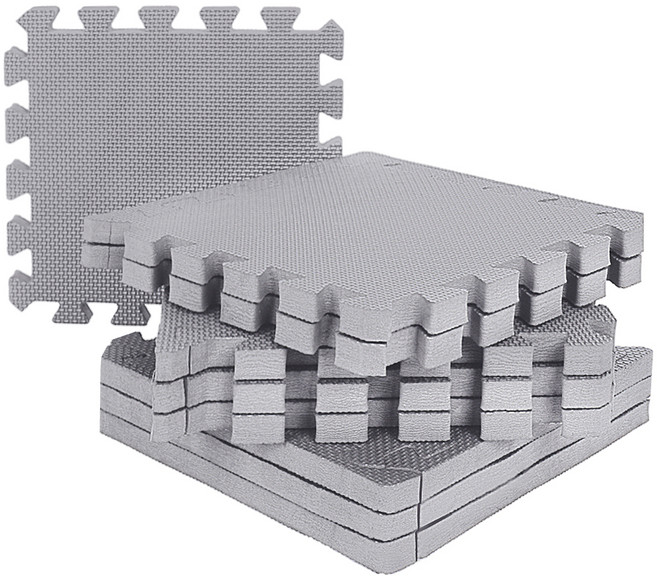 아이워너 피트니스 퍼즐매트, 그레이, 9개