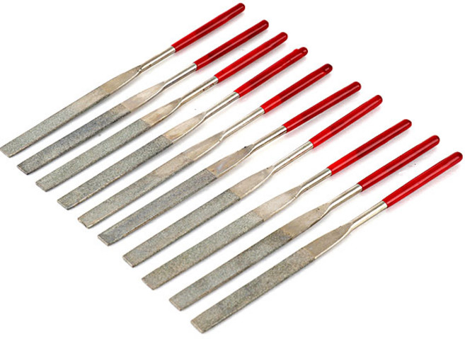 다이아몬드 야스리 평형 140mm 10p + 케이스 세트, 1세트