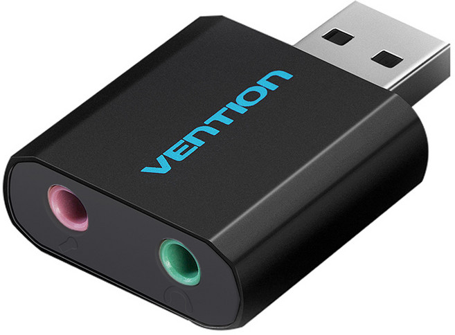 벤션 외장형 USB 사운드카드 어댑터, VAB-S17-B