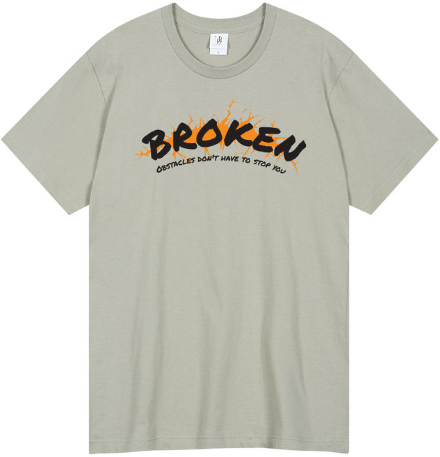 언탭트 빈티지 브로큰 통기성 반팔 티셔츠