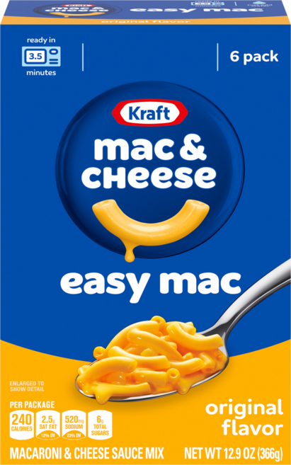 크래프트 맥앤치즈 이지맥 오리지널 6p, 366g, 1개