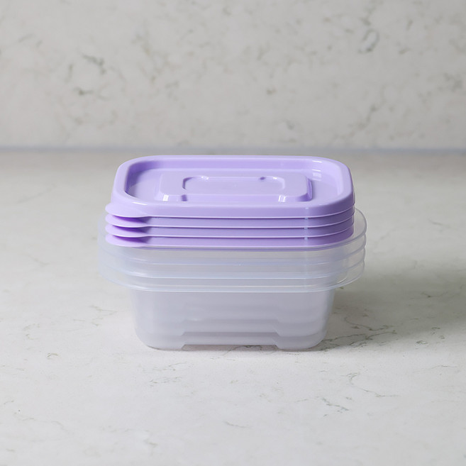 롯데이라이프 이라이프 튼튼간편 보관용기 직사각, 4개, 270ml