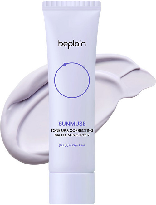 비플레인 선뮤즈 톤업 앤 코렉팅 매트 선크림 SPF50+ PA++++, 50ml, 1개