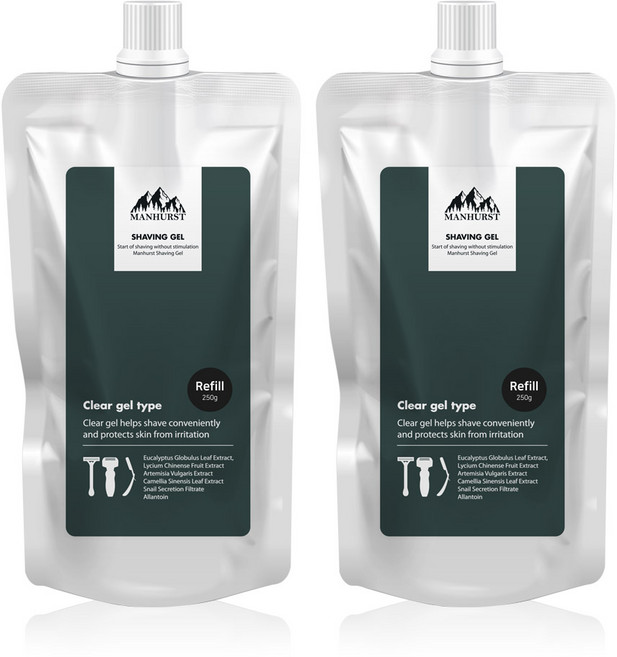 맨허스트 쉐이빙젤 리필, 250g, 2개
