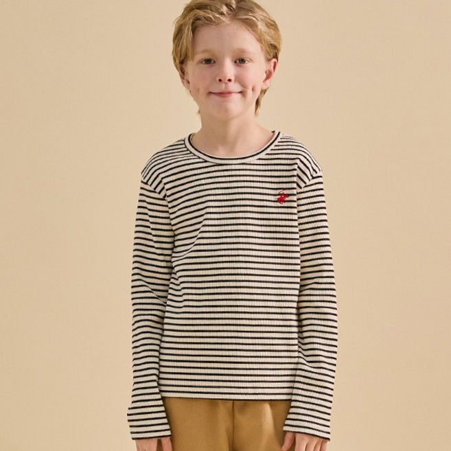 비버리힐스폴로클럽 아동용 네트 스트라이프 티셔츠