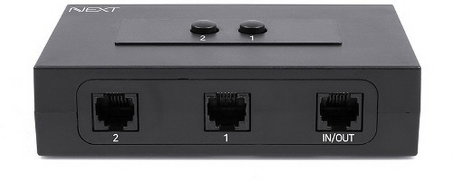 넥스트유 2대1 양방향 RJ11-12 수동 선택기, NEXT-2433TL, 1개