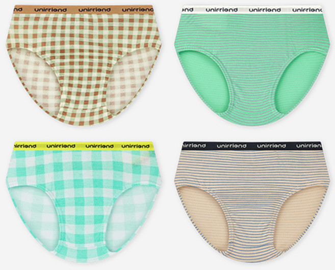 유니프랜드 남아용 댄디 삼각팬티 4종 세트