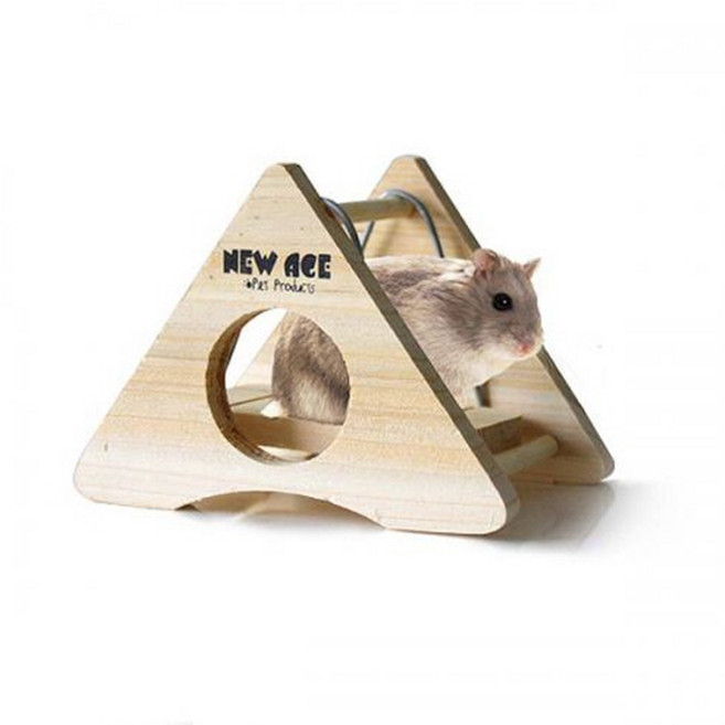 NEWAGE 햄스터 원목 삼각 그네 NA-H048, 2개