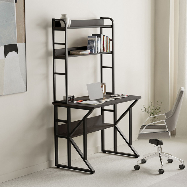 가구느낌 초초 게이밍 컴퓨터 데스크 책상, 블랙블랙