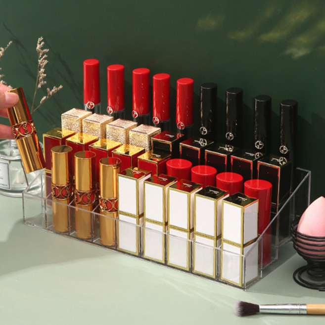 디오셀 아크릴 립스틱 정리함 24구, 투명, 1개