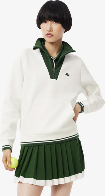 라코스테 여성용 테니스 헤리티지 반집업 맨투맨 SF8634-55N