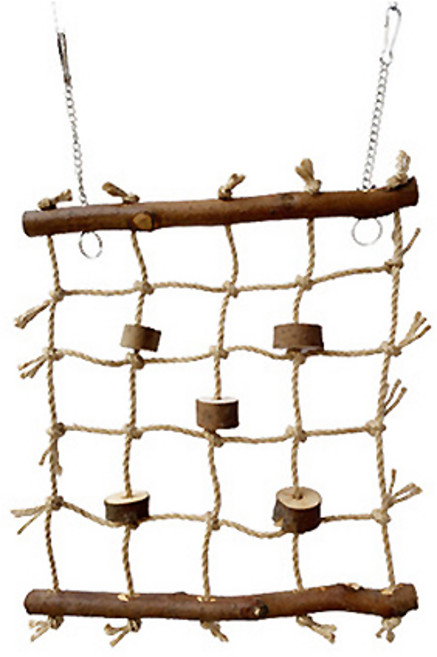 햄스터 앵무새 자작나무 그물로프 장난감 25 x 51 cm, 1개