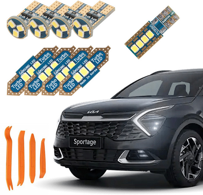 카템 차량용 루나 LED 실내등 + 리무버 풀세트, 1세트, 기아 디 올뉴 스포티지 NQ5 일반형 2021년 7월~