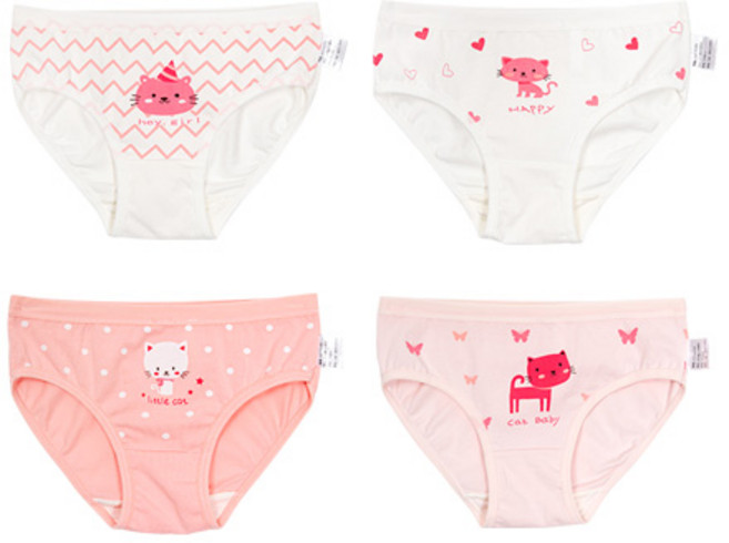 여아용 CC 미니 고양이 삼각 팬티 4종 세트 CCV91GYY73