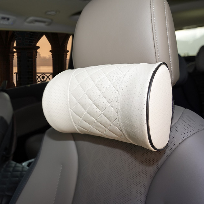 메이빈 숨쉬는 타공형 자동차 헤드쿠션, 미스티 그레이, 1개