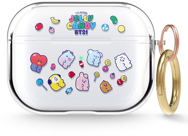 엘라고 BT21 클리어 케이스, 7 FLAVORS, 에어팟 프로