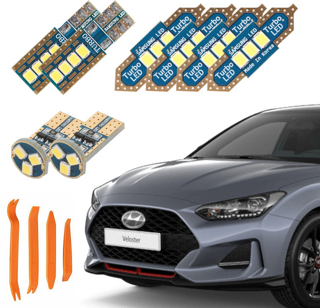 카템 차량용 루나 LED 실내등+리무버 풀세트, 1세트, 현대 올뉴 벨로스터 일반형 2017년 12월~