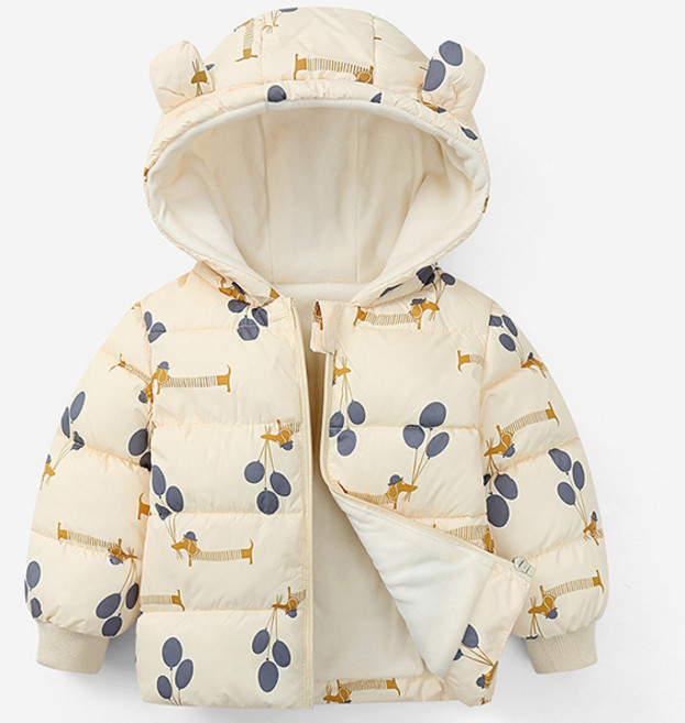 JOYMULTI 童款動物印花連帽保暖外套