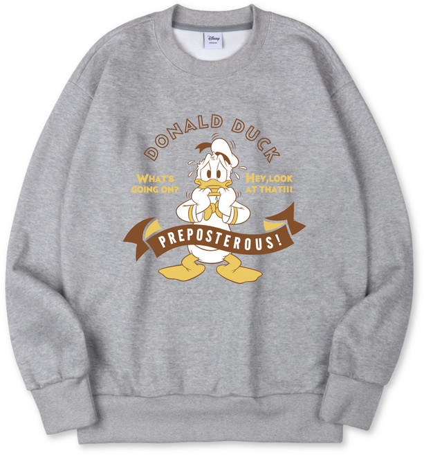 벤힛 디즈니 도날드덕 특양면 오버핏 맨투맨 DNMKOM1018F