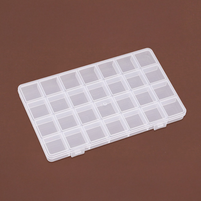 아트조이 칸칸이 소품정리 다용도 화장대 미니 수납박스 28칸, 투명, 1개