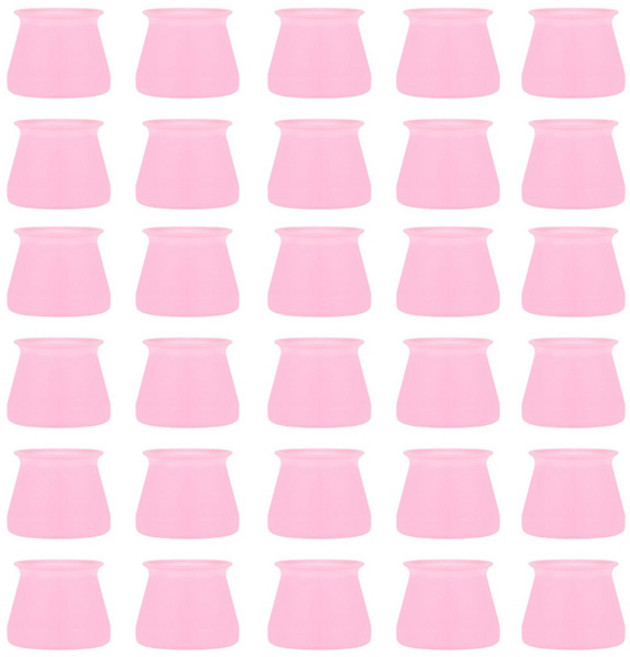 힐로 실리콘 의자발 소음 미끄럼 방지 커버, 핑크, 30개