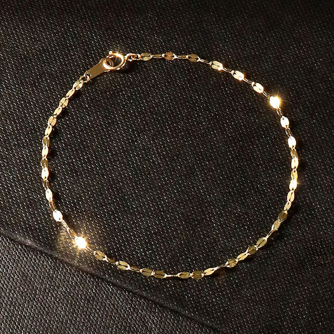 골드팡 여성용 블랑 레이어드 14k 한줄 팔찌 + 쇼핑백