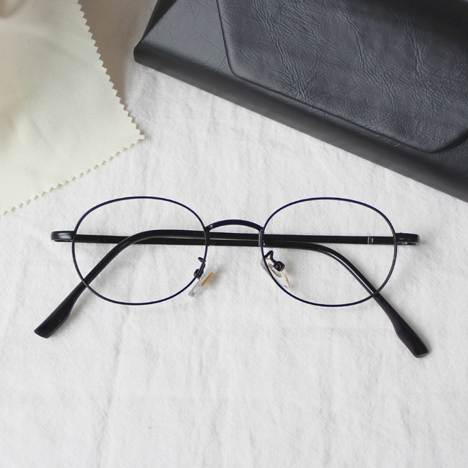 라피던트 여성용 바트 긱시크 타원형 메탈 안경