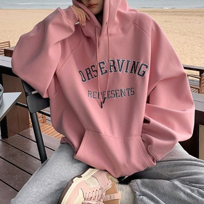 UNHEVE 女款寬鬆版型休閒連帽T恤
