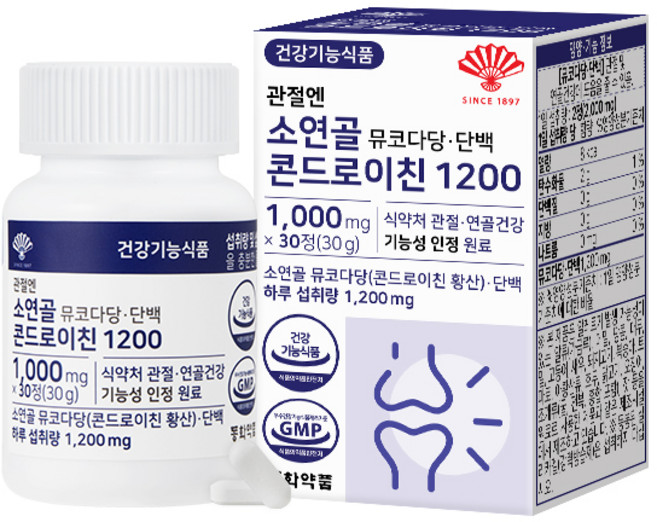 동화약품 관절엔 소연골 뮤코다당 단백 콘드로이친 1200, 30정, 1개