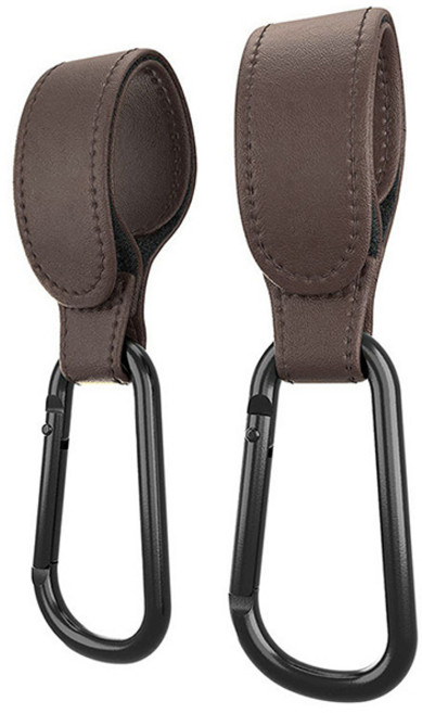 엠케이 심플 유모차 일자형 걸이, 다크브라운, 2개