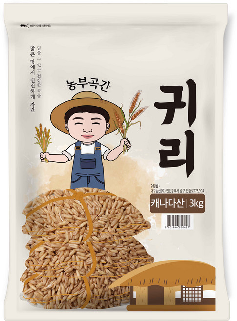 농부곡간 캐나다산 귀리, 3kg, 1개