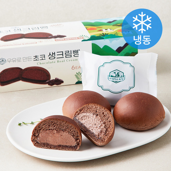 아침미소목장 초코 생크림빵 (냉동), 65g, 6개입, 1개