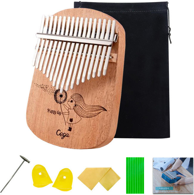 Cega 플레이트 마호가니 17음계 칼림바 LG02, 단품, 1개