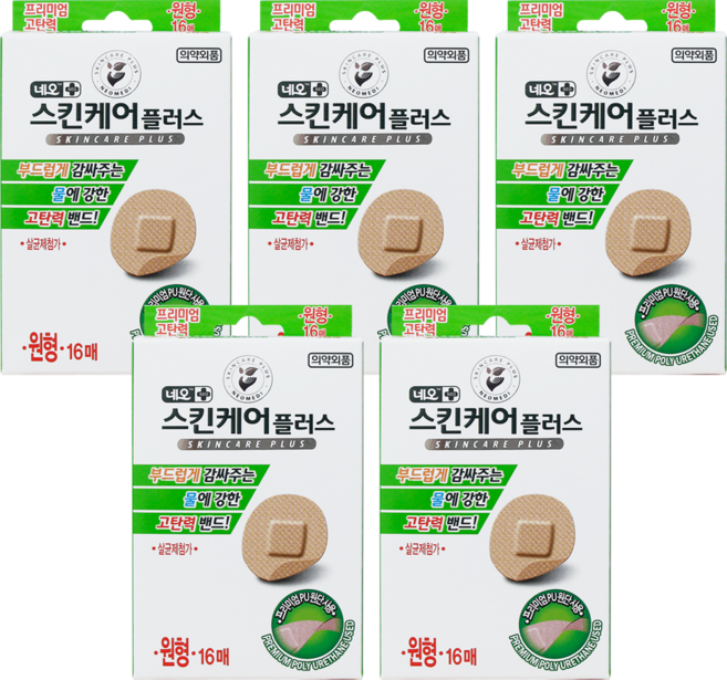 네오 스킨케어 플러스 고탄력 상처밴드, 16개입, 5개