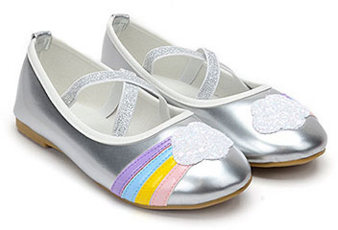 루루슈 여아용 무지개구름 플랫 BC130