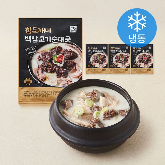 참도깨비 백암 고기순대국 (냉동), 640g, 4개